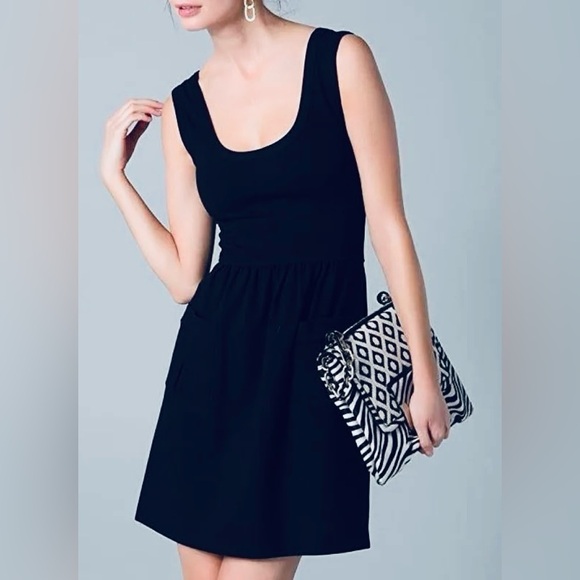 Diane Von Furstenberg Cezanne Dress Black Sleeveless Tank Sz 2 - Picture 3 of 5